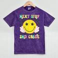Groovy Next Stop 2nd Grade 1st Grade Graduation 2025 Mineral Wash Tshirts Mineral Purple