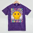 Groovy Next Stop 2nd Grade 1st Grade Graduation 2025 Premium Mineral Wash Tshirts Mineral Purple