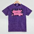 Groovy Senior Class Of 2026 Coquette Pink Bow Graduation Mineral Wash Tshirts Mineral Purple