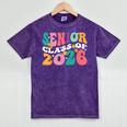 Groovy Senior Class Of 2026 My Last First Day Graduation 26 Mineral Wash Tshirts Mineral Purple