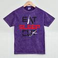 Haircutter Barber Eat Sleep Cut Barbering Graduation Mineral Wash Tshirts Mineral Purple