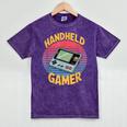 Handheld Gamer Retro Portable Console Nostalgia Mineral Wash Tshirts Mineral Purple Handheld Gamer Retro Portable Console Nostalgia Mineral Wash Tshirts Mineral Purple