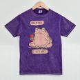 Hang In There It Gets Worse Introverts Anti Valentines Day Mineral Wash Tshirts Mineral Purple