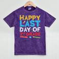 Happy Last Day Of 2nd Grade Shirt Second Grade Graduation Mineral Wash Tshirts Mineral Purple