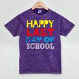 Happy Last Day Of School Graduation Teachers Student Mineral Wash Tshirts Mineral Purple