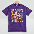 Happy Last Day Of School Groovy Teacher Student Graduation Mineral Wash Tshirts Mineral Purple
