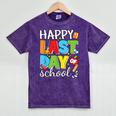 Happy Last Day Of School Teacher Student Graduation Mineral Wash Tshirts Mineral Purple