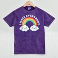 I Hate Everybody Rainbow Sarcastic Grumpy Introvert Mineral Wash Tshirts Mineral Purple