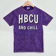 HBCU And Chill Support Alumni Graduation Education Mineral Wash Tshirts Mineral Purple