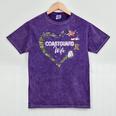 Heart Coast Guard Wife Coast Guard Graduation Wife USCG Wife Mineral Wash Tshirts Mineral Purple