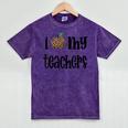 I Heart My Teachers I Love My Teachers Graduation Kids Teens Mineral Wash Tshirts Mineral Purple
