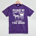 Heartwarming Wagon Please Be Patient I'm From The 1900s Mineral Wash Tshirts Mineral Purple