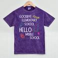 Hello Middle School Graduation Elementary School T-Shirt Mineral Wash Tshirts Mineral Purple