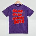 High School Graduation Tshirt Game Over Senior Class Of 2018 Mineral Wash Tshirts Mineral Purple