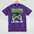 High School Level Complete Class Of 2024 Graduation Mineral Wash Tshirts Mineral Purple