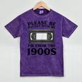 Over The Hill Please Be Patient I'm From The 1900s VHS Mineral Wash Tshirts Mineral Purple