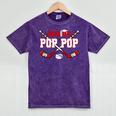 Hockey Senior Pop Pop Graduation Class Of 2026 Kids Mineral Wash Tshirts Mineral Purple