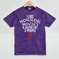 I Like Horror Movies And Maybe 3 People Introvert Mineral Wash Tshirts Mineral Purple