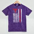 Hospice Aide American Flag Nurses Graduation Medical Mineral Wash Tshirts Mineral Purple