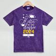 Hotter By One Degree Senior 2024 Class Of 2024 Graduation Mineral Wash Tshirts Mineral Purple