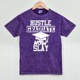 Hustle Graduate Now Slay MBA PhD Graduation Party Mineral Wash Tshirts Mineral Purple