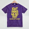 Ight Imma Head Out Class Of 2020 Graduation Meme Mineral Wash Tshirts Mineral Purple