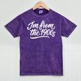 I'm From The 1900s Handwritten Calligraphy Mineral Wash Tshirts Mineral Purple