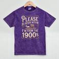 I'm From The 1900s Old Humor Boomer Dad Father's Day Mineral Wash Tshirts Mineral Purple