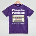 I'm From The 1900s Be Patient Retro Cassette Tape Premium Mineral Wash Tshirts Mineral Purple