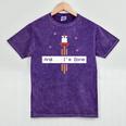 And I'm Done Rocket Graduation Retro Look Mineral Wash Tshirts Mineral Purple