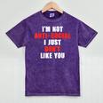 I'm Not Antisocial I Just Don't Like You Introvert Mineral Wash Tshirts Mineral Purple