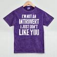 I'm Not Introvert I Just Don't Like You Sarcastic Quote Mineral Wash Tshirts Mineral Purple