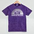 I'm Not Old I'm Classic Retro Boombox Nostalgia Mineral Wash Tshirts Mineral Purple