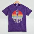 I'm Not Old I'm Classic Retro Nostalgia Mineral Wash Tshirts Mineral Purple