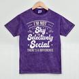 I'm Not Shy Selectively Social Introverted Anti Social Mineral Wash Tshirts Mineral Purple I'm Not Shy Selectively Social Introverted Anti Social Mineral Wash Tshirts Mineral Purple