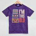 I'm This Old Vintage Cassette Tape Nostalgia Mineral Wash Tshirts Mineral Purple