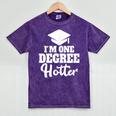 I'm One Degree Hotter Graduation Gag Seniors T-Shirt Mineral Wash Tshirts Mineral Purple