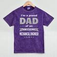 I'm A Proud Dad Of An Awesome Mechanical Engineer Graduation Mineral Wash Tshirts Mineral Purple
