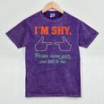 I'm Shy Please Come Over & Talk To Me Introvert Shying Mineral Wash Tshirts Mineral Purple I'm Shy Please Come Over & Talk To Me Introvert Shying Mineral Wash Tshirts Mineral Purple