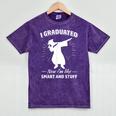 Now I'm Like Smart And Stuff Funny Graduation Tshirt Mineral Wash Tshirts Mineral Purple