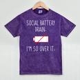 I'm So Over It Saying For Introvert And Shy People Mineral Wash Tshirts Mineral Purple