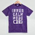 Inner Calm Mode On Introvert Saying Mineral Wash Tshirts Mineral Purple