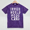 Inner World Mode On Introvert Saying Mineral Wash Tshirts Mineral Purple
