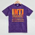 INTJ Architect Personality Introvert Sarcastic Orange Mineral Wash Tshirts Mineral Purple
