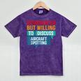 Introvert Aircraft Spotting Lovers Men & Women Mineral Wash Tshirts Mineral Purple