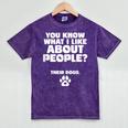 Introvert Animal Dog Owner Mineral Wash Tshirts Mineral Purple