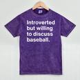 Introvert Baseball Player Fan Mineral Wash Tshirts Mineral Purple Introvert Baseball Player Fan Mineral Wash Tshirts Mineral Purple