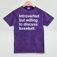 Introvert Baseball Player Fan Mineral Wash Tshirts Mineral Purple Introvert Baseball Player Fan Mineral Wash Tshirts Mineral Purple