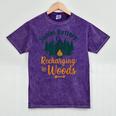 Introvert Camping Social Battery Recharging In The Woods Mineral Wash Tshirts Mineral Purple