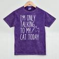 Introvert Cat Lover Kitten Kitty Cat Mom Cat Dad Pet Lover Mineral Wash Tshirts Mineral Purple